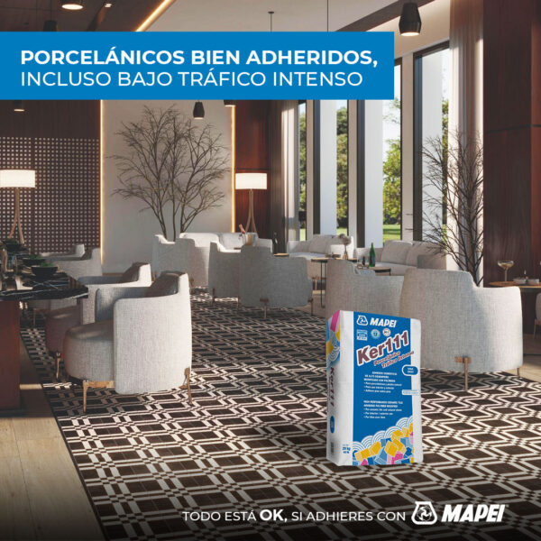 Ker 111 Mapei - Adhesivo cementicio de alto desempeño modicado con polímero, para porcelanatos y piedra natural - Imagen 3