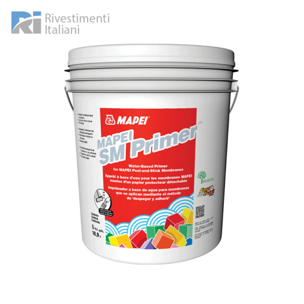 Mapei SM Primer - Imprimador a base de agua para membranas de MAPEI que se aplican mediante el método “despegar y adherir